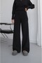 Black Lara Knitwear Blouse and Pants Set - 6