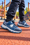 Children's Navy Blue Smart Lace-Up Thick Sole Outdoor Daily Sports Shoes - 4