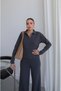Anthracite Lara Knitwear Blouse Pants Set - 4