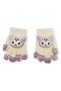 Girl's Cute Figured Knitted Gloves |   3-8 Years Old Warm Winter Gloves with 3D Miniature Characters on Fingertips - 7