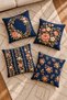 Ivy Roses Patterned 4-Piece Throw Pillow Cover Set - 2