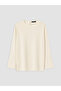 Two Mt Shop Quality Lcw Modest Beige Interlock Plain Standard & Regular Women's Sweatshirt Tunic - 5