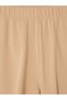 Two Mt Shop Quality Lcw Curve Beige Large Size Elastic Waist Women's Shorts Leggings - 4