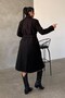 Women's Long Sleeve Belted Lined Boucle Textured Midi Length Coat - 4