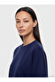 Two Mt Shop Quality Navy Blue Diver Fabric Plain Comfortable & Relaxing Women's Sweatshirt Tunic - 3