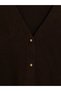 Two Mt Shop Quality Brown Knitwear Plain Short Women's Cardigan - 6