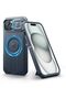 for iPhone 15 Case with Slide Camera Cover and Kickstand