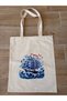 Natural Cotton Raw Fabric Figure Printed Practical Bag (35X41 cm) - 3