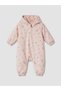 Rmz Gi̇yi̇m Farkiyla Floral Water Repellent Baby Girl Astronaut Coat