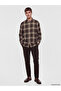 Esvab • Modern & Distinctive Standard Fit Checkered Embroidered Men's Shirt - 3