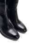 Black Thick Heeled Zippered Women's Boots - 5