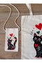 Cotton Raw Fabric Figure Printed Bag and Mobile Phone Bag (Pack of 2) - 5