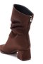 Women's Classic Twist Detailed Pointed Toe Thick Heeled Boots - 4