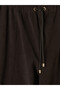 Özmarka New Season Brown Women's Trousers with Elastic Waist - 6