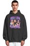 Dua Lipa Singer Front Printed Unisex Oversize Premium Hoodie - 2