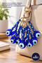 4 Pieces Macrame Glass Keychain – Knotted Design and Key Holder, Bag Accessory, Macrame Glass Keychain Charm