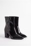 Les Châtelets Mirabeau Thick Heeled Wrinkled Patent Leather Pointed Toe Boots - 2