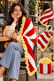 Puffy Popcorn Popcorn Shawl 60X120 cm – Women's Men's Shoulder Shawl, Knee Cover, Blanket Decorative Foldable Design - 4