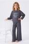 Girls' Pajama Set 2-Piece Long Sleeve Wide Leg Home Wear Set
