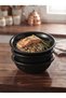 6 Pieces Polycarbonate Black Classic Bowl Soup Hoşaf Bowl 19 × 19 cm Melamine - 3