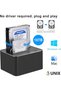 محطة توصيل خارجية ثنائية الفتحات USB 3.0 إلى SATA للأقراص الصلبة، مع وظيفة النسخ/الاستنساخ دون اتصال بالإنترنت - 5