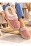 Women's Furry Patterned House Slippers, Warm Plush Soled Winter Comfortable Home Shoes