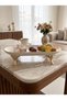 3-Piece Porcelain Presentation & Serving Set - Rectangular Serving Tray with Double Handles, Square Bowl, and Oval Snack Plate - 4