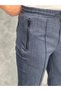 Stripe Detailed Slim Fit Cotton Lycra Jogger Trousers - 3