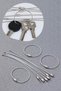 Screwed Steel Wire Keychain Ring, Flexible Metal Cable Key and Luggage Tag Attachment - 6