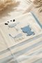 Lumi Soft 100% Cotton Blue Giraffe Embroidered Interlock Baby Blanket - Soft Textured Premium Baby Blanket - 4
