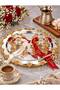 Round Series Metal Presentation Promise Engagement Tray, Silver Tray Gold Accessory - 3