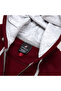 Women's Olivia Winter Three-Thread Ribbed Hooded Cotton Sweat Coat Dark Red - 4
