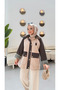 Women's Garnished Double Color Plaid Detailed Trench Coat - 5