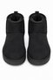 Bugi Women's Black Suede Fur Lined 2.5 cm Thick Sole Daily Winter Boots - 3
