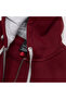 Women's Olivia Winter Three-Thread Ribbed Hooded Cotton Sweat Coat Dark Red - 6