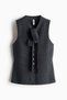 Knitted bow-collar top - 5