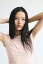 Cap-sleeved fine-knit top - 3
