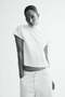 Fine-knit turtleneck top