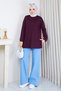Oversize Long Tunic – Comfortable Fit with Side Detailing – Casual Women's Tunic