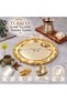 Round Series Metal Presentation Promise Engagement Tray, Gold Tray Gold Accessory - 2