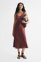 Lace-inset satin dress