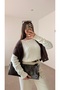 Boat Neck Braided Hair Braided Soft Knitwear Sweater - Ecru