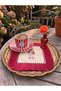 Coffee-Colored Fabric Presentation Napkin |   Tasseled Presentation Napkin - 2