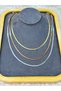 💎   Premium Shiny and Stylish Multi-Colored (3 Colors) Snake Model Chain Women's 316L Steel Necklace (45 cm) - 3