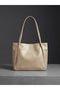 Women's Large Size Suede Tote Bag - Lined Detailed 35X27 cm Shoulder Bag