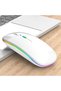 Wireless Bluetooth Rechargeable Mouse, Slim Portable Computer Mouse with LED Indicator, Qui