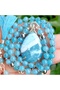 2899 Larimar Amazonit Hematit el yapımı kolye - 3