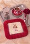 Coffee-Colored Fabric Presentation Napkin |   Tasseled Presentation Napkin