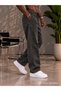 Men's Anthracite Color Linen Trousers - 2