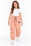 19210-26 Girls' Lace-Up Jogger Sweatpants, Elastic Waist and Cuffs, Knee Detail 9-12 Years Old